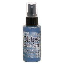 गैलरी व्यूवर में इमेज लोड करें, Tim Holtz - Distress Oxide Spray. Creates oxidized effects when sprayed with water. Use for quick and easy ink coverage on porous surfaces. Spray through stencils, layer colors, spritz with water and watch the color mix and blend.  Available at Embellish Away located in Bowmanville Ontario Canada. Faded Jeans
