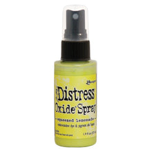 गैलरी व्यूवर में इमेज लोड करें, Tim Holtz - Distress Oxide Spray. Creates oxidized effects when sprayed with water. Use for quick and easy ink coverage on porous surfaces. Spray through stencils, layer colors, spritz with water and watch the color mix and blend.  Available at Embellish Away located in Bowmanville Ontario Canada. Squeezed Lemonade

