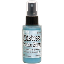 Load image into Gallery viewer, Tim Holtz - Distress Oxide Spray. Creates oxidized effects when sprayed with water. Use for quick and easy ink coverage on porous surfaces. Spray through stencils, layer colors, spritz with water and watch the color mix and blend.  Available at Embellish Away located in Bowmanville Ontario Canada. Tumbled lass
