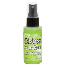 गैलरी व्यूवर में इमेज लोड करें, Tim Holtz - Distress Oxide Spray. Creates oxidized effects when sprayed with water. Use for quick and easy ink coverage on porous surfaces. Spray through stencils, layer colors, spritz with water and watch the color mix and blend.  Available at Embellish Away located in Bowmanville Ontario Canada. Twisted Citron
