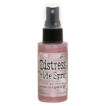 गैलरी व्यूवर में इमेज लोड करें, Tim Holtz - Distress Oxide Spray. Creates oxidized effects when sprayed with water. Use for quick and easy ink coverage on porous surfaces. Spray through stencils, layer colors, spritz with water and watch the color mix and blend.  Available at Embellish Away located in Bowmanville Ontario Canada. Victorian Velvet
