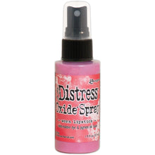 गैलरी व्यूवर में इमेज लोड करें, Tim Holtz - Distress Oxide Spray. Creates oxidized effects when sprayed with water. Use for quick and easy ink coverage on porous surfaces. Spray through stencils, layer colors, spritz with water and watch the color mix and blend.  Available at Embellish Away located in Bowmanville Ontario Canada. Worn Lipstick
