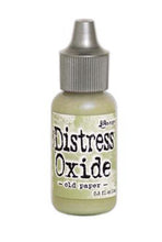गैलरी व्यूवर में इमेज लोड करें, Tim Holtz-Ranger Distress Oxides Reinkers. This water-reactive dye and pigment ink fusion creates an oxidized effect when sprayed with water. Use to re-ink Distress Oxide Ink Pads (sold separately). Available at Embellish Away located in Bowmanville Ontario Canada. Old Paper.
