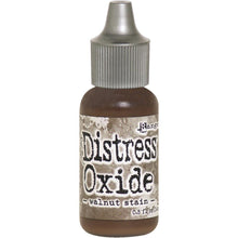 Cargar imagen en el visor de la galería, Tim Holtz-Ranger Distress Oxides Reinkers. This water-reactive dye and pigment ink fusion creates an oxidized effect when sprayed with water. Use to re-ink Distress Oxide Ink Pads (sold separately). Available at Embellish Away located in Bowmanville Ontario Canada. Walnut Stain
