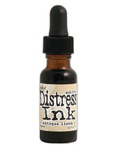 गैलरी व्यूवर में इमेज लोड करें, Tim Holtz - Distress  Reinker. Create an aged look on papers, fibers, photos and more! This package contains one 0.5oz bottle of distress ink. Acid free. Conforms to ASTM D4236. Comes in a variety of colors. Each sold separately. Available at Embellish Away located in Bowmanville Ontario. Antique Linen
