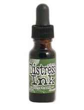 Load image into Gallery viewer, Tim Holtz - Distress  Reinker. Create an aged look on papers, fibers, photos and more! This package contains one 0.5oz bottle of distress ink. Acid free. Conforms to ASTM D4236. Comes in a variety of colors. Each sold separately. Available at Embellish Away located in Bowmanville Ontario. Forest Moss
