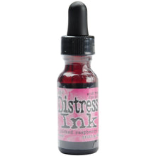 Load image into Gallery viewer, Tim Holtz - Distress  Reinker. Create an aged look on papers, fibers, photos and more! This package contains one 0.5oz bottle of distress ink. Acid free. Conforms to ASTM D4236. Comes in a variety of colors. Each sold separately. Available at Embellish Away located in Bowmanville Ontario. Picked Raspberry
