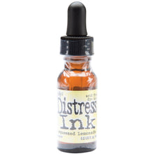 Load image into Gallery viewer, Tim Holtz - Distress  Reinker. Create an aged look on papers, fibers, photos and more! This package contains one 0.5oz bottle of distress ink. Acid free. Conforms to ASTM D4236. Comes in a variety of colors. Each sold separately. Available at Embellish Away located in Bowmanville Ontario. Squeezed Lemonade
