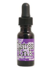 Load image into Gallery viewer, Tim Holtz - Distress  Reinker. Create an aged look on papers, fibers, photos and more! This package contains one 0.5oz bottle of distress ink. Acid free. Conforms to ASTM D4236. Comes in a variety of colors. Each sold separately. Available at Embellish Away located in Bowmanville Ontario. Wilted Violet
