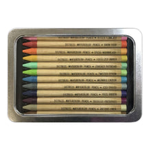 Load image into Gallery viewer, Tim Holtz - Distress Watercolor Pencils 12/Pkg Set 2. These are woodless watercolor pencils formulated to achieve vibrant coloring effects on porous surfaces. Water-reactive pigments are ideal for water coloring, shading, sketching, etc. Available at Embellish Away located in Bowmanville Ontario Canada.
