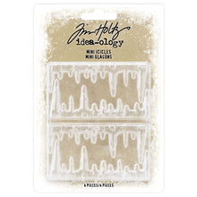 Load image into Gallery viewer, Tim Holtz - Idea-Ology - 4/Pkg - Icicles. These sculpted icicle trims can be sprinkled with white glitter for an icy appearance then added to any handmade holiday project. Icicles measure 2-3/4 inches. Imported. Available at Embellish Away located in Bowmanville Ontario Canada.
