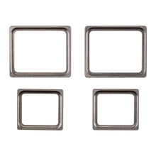 Load image into Gallery viewer, Tim Holtz - Idea-Ology - Metal Photo Frames - 4/Pkg. Add a touch of elegance to your creations with these Frames. These frames are crafted from brushed silver metal, providing a sleek and sophisticated look that is sure to elevate your projects. Available at Embellish Away located in Bowmanville Ontario Canada.
