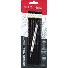 將圖片載入圖庫檢視器 Tombow - MONO Drawing Pencils 6/Pkg &amp; Eraser Set - 2H, HB, B, 2B, 4B &amp; 6B
