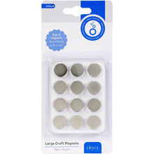 Load image into Gallery viewer, Tonic Studios - Craft Magnets (Small or Large). Perfect for creating easy-open, hidden clasps for Memory Books, Journals and more! The Large craft magnets include 6 pairs/12 singles, size is 15mm. The Small craft magnets include 10 pairs/20 singles, size is 10mm. Both packages include one pre-cut adhesive sheet for easy application. Each sold separately. Available at Embellish Away located in Bowmanville Ontario Canada.
