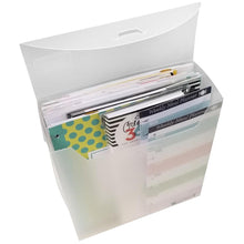 Load image into Gallery viewer, Totally-Tiffany - Fab File - 8&quot;X8&quot;. The ideal place to sort and store your 8x8 inch papers and more! This package contains one 8.75x3.25x9.5 inch Fab File Box, five plastic file pockets and five adhesive labels. Imported. Available at Embellish Away located in Bowmanville Ontario Canada.

