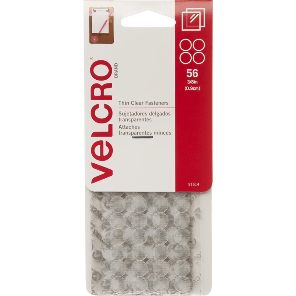 VELCRO® BRAND-Mini Fasteners. These mini-dots are thin and strong, pre-sized for small fastening jobs, easy to adjust, can be realigned and changed, and are stronger than double-stick tape. Available at Embellish Away located in Bowmanville Ontario Canada.