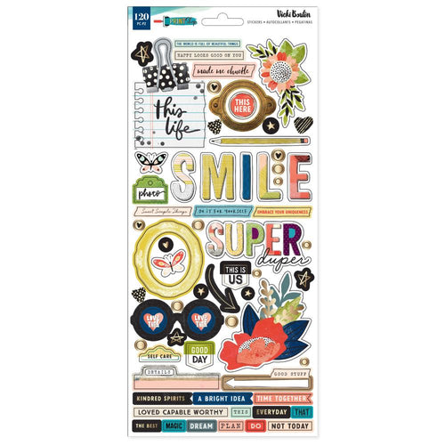 Vicki Boutin - Cardstock Stickers 6X12- Print Shop - Accents & Phrases. Available at Embellish Away located in Bowmanville Ontario Canada.