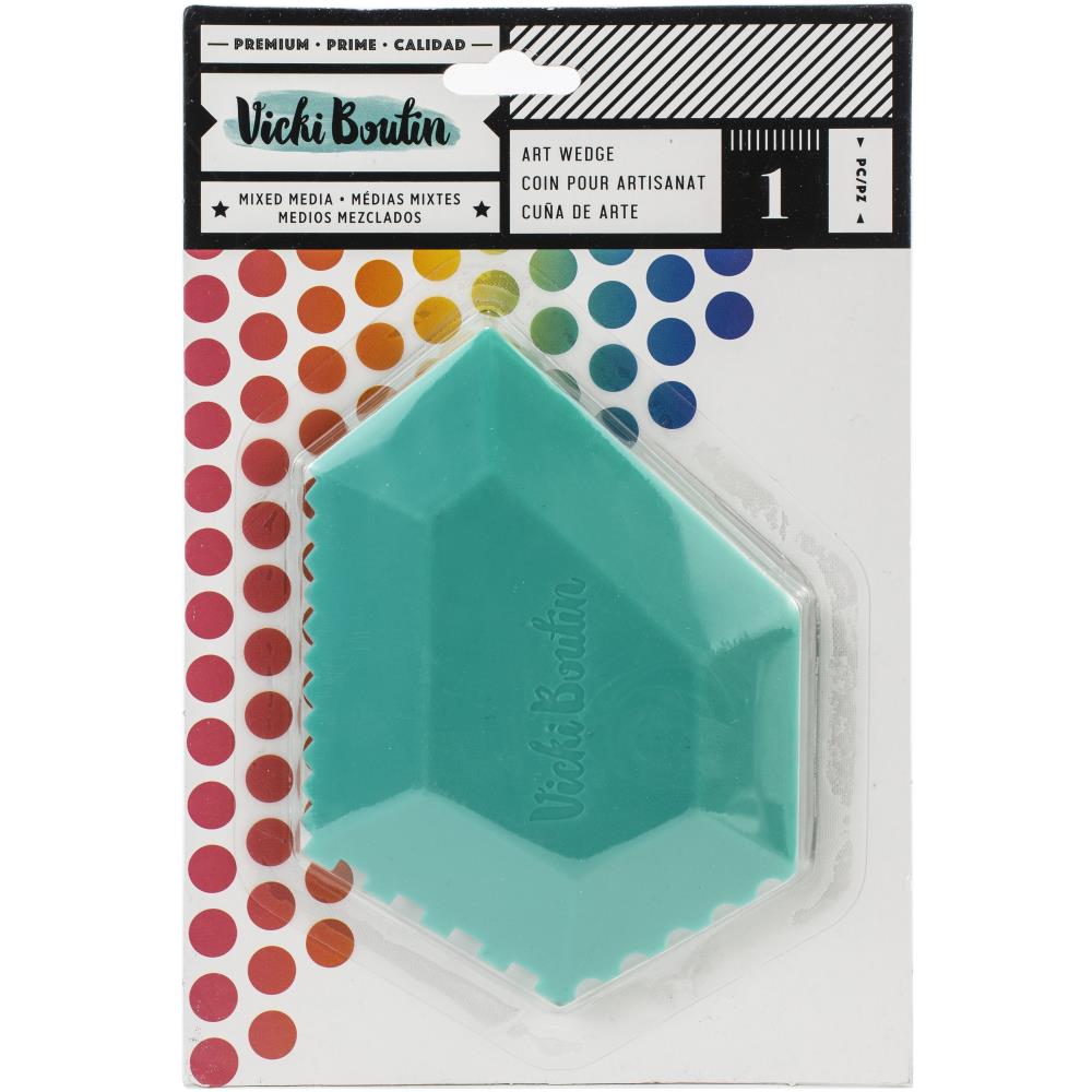 Vicki Boutin - Color Kaleidoscope -  Silicon Art Wedge. Create unique texture and contours for mixed media projects. This 4.8x7.25 inch package contains one art wedge. Imported. Available at Embellish Away located in Bowmanville Ontario Canada.