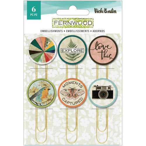 Vicki Boutin - Fernwood Epoxy Paper Clips - 6/Pkg. Available at Embellish Away located in Bowmanville Ontario Canada.