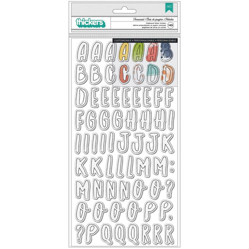 Vicki Boutin - Fernwood Thickers Stickers - 149/Pkg - Alpha/Paintable Chipboard. Available at Embellish Away in Bowmanville Ontario Canada.