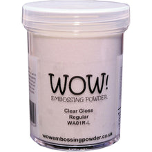 Cargar imagen en el visor de la galería, WOW! - Embossing Powder - 160ml - Clear Gloss Regular. Embossing powder is the perfect way to add new life to your embossing projects. Add it to wet ink, dry it, and watch it create a whole new dimension! This package contains one 5.33oz/160ml bottle of embossing powder. Available in a variety of clear finishes (each sold separately). Non-toxic and acid free. Imported. Available at Embellish Away located in Bowmanville Ontario Canada.
