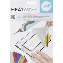 Load image into Gallery viewer, We R Memory Keepers-Heatwave Foil Sheets. Add a foiled design to your cards and more! Perfect for use with the Heatwave foil pen (sold separately). This package contains thirty 6x4 inch Heatwave foil sheets. Comes in a variety of colors. Each sold separately. Imported.
