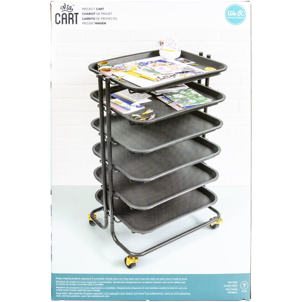 We R Memory Keepers - Project Cart With 6 Removable Trays. This cart keeps ongoing projects organized and accessible. Simply store on a tray when in use and slide out when you are ready to work. Available at Embellish Away located in Bowmanville Ontario Canada.