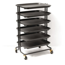 Load image into Gallery viewer, We R Memory Keepers - Project Cart With 6 Removable Trays. This cart keeps ongoing projects organized and accessible. Simply store on a tray when in use and slide out when you are ready to work. Available at Embellish Away located in Bowmanville Ontario Canada.

