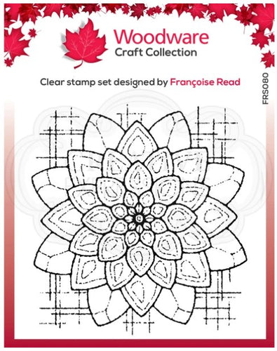 Woodware - Clear Singles Stamp - Blossom - 4 in x 4 in Stamp. Clear stamp designed by Francoise Read. A large floral stamp. Available at Embellish Away located in Bowmanville Ontario Canada.