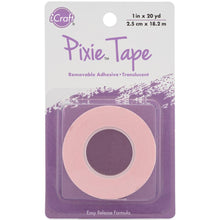 Load image into Gallery viewer, iCraft - Pixie Tape - Removable Tape - 1&quot;X20yd. This easy-release, translucent, removable tape doesn&#39;t leave any adhesive residue behind. iCraft Pixie Tape peels cleanly without tearing paper, yet is durable enough for a wide range of creative techniques. Ideal for anyone who stencils, die cuts or uses an electronic cutter, iCraft Pixie Tape can provide a temporary hold for tools and materials. Available at Embellish Away located in Bowmanville Ontario Canada.
