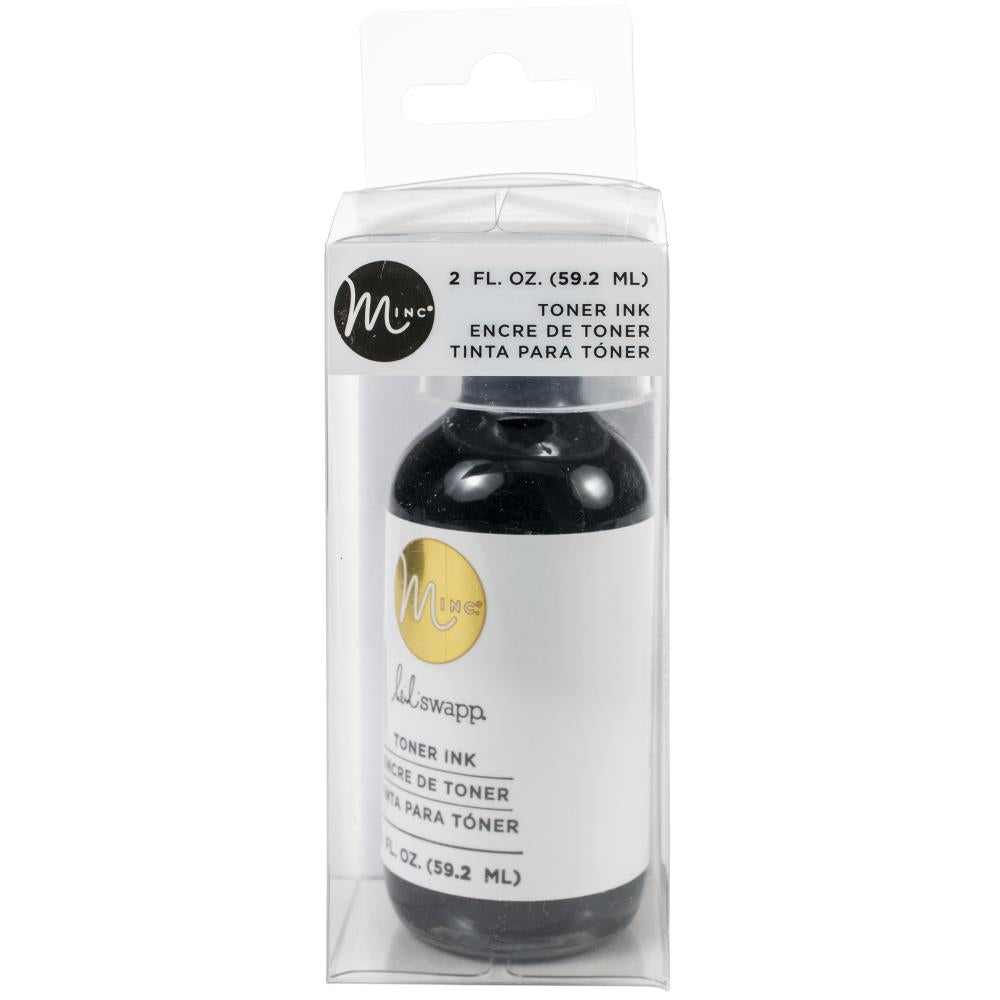 Heidi Swapp - Minc Toner Stamping Stamp Ink - 2oz. Create beautiful, foiled works of art. Use the toner stamp ink to prep your stamp pad, add your favorite stamp and use with a Minc machine. Available at Embellish Away located in Bowmanville Ontario Canada.
